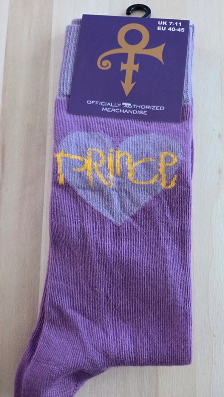 Prince Purple Rain Socks NWT Official Licensed Purple Music Rock Crew Socks